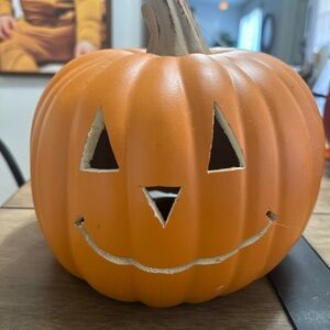 Pumpkin mask already carved out for baby 12 month old